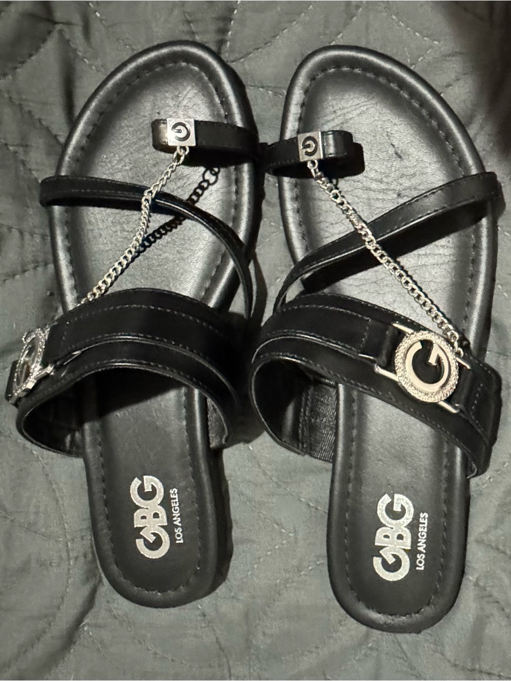 GBG Los Angeles Chain-Accent Women's Sandals